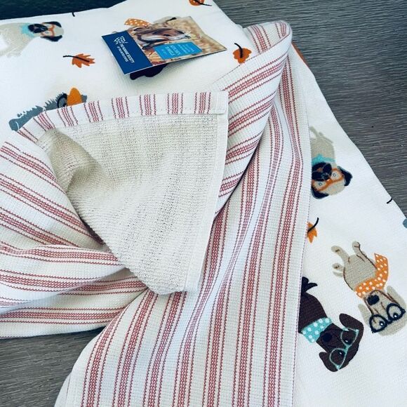 ASPCA Fall Dogs 3-pk Kitchen Dish Towels Set - Picture 3 of 3